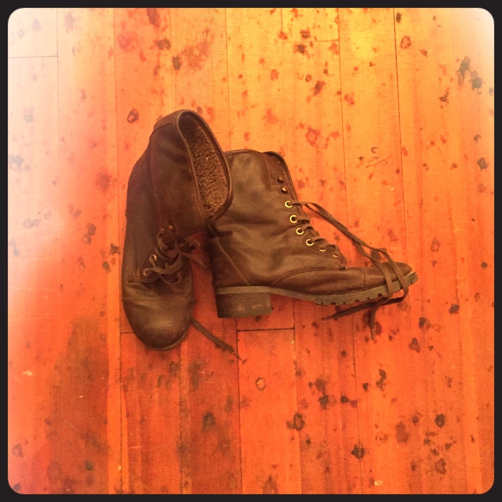 Brown Combat Boots